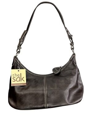 The Sak Leather Cresent Hobo Bag NEW Chocolate Baguette